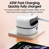 Portable 65W Fast Charger with Retractable Cable